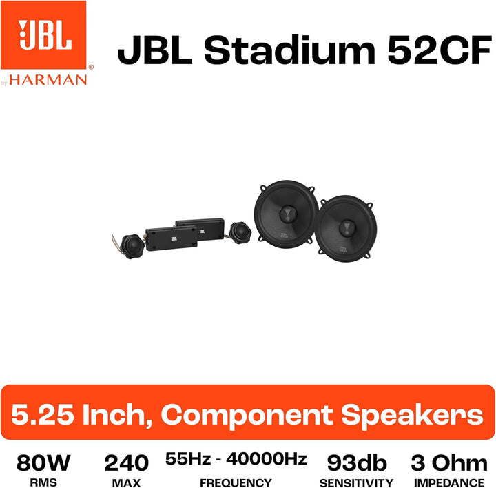 JBL Stadium 52CF 2-Wege Auto Soundsystem - 240 Watt Komponenten Auto Lautsprecher Boxen Set mit 133m