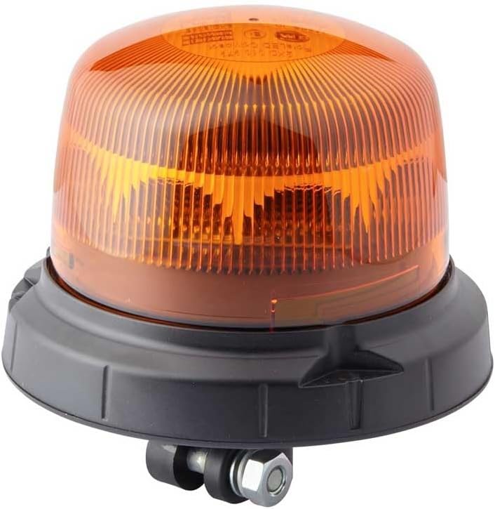 HELLA - LED-Blitz-Kennleuchte - RotaLED Compact - 12/24V - gelb - Rohrstutzen, flexibel - Menge: 1 -