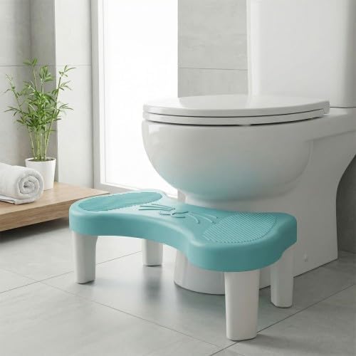 Toilettenhocker für Erwachsene, Badezimmerhocker für Komfortables und Gesundes Stuhlgang, 40x20x13.4