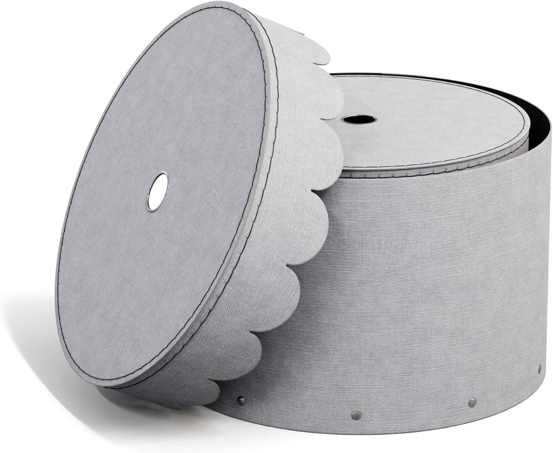 BIGSO WILMA 2er-Set runde Aufbewahrungsbox mit Deckel – Ordnungsbox mit Deckel für Kleidung, Spielze