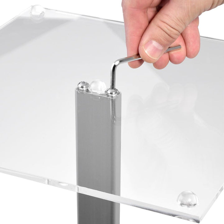 Grundgestell 900mm Hoch mit Fuss aus Acrylglas passend für viele Zeigis® Losboxen