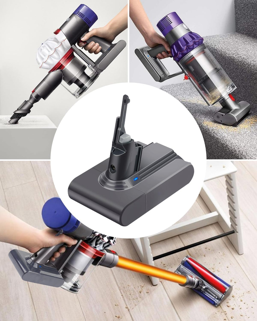 Waitley V7 Akku, 6000mAh Ersatzakku für Dyson V7 / SV11 – Kompatibel mit Absolute, Animal, Motorhead
