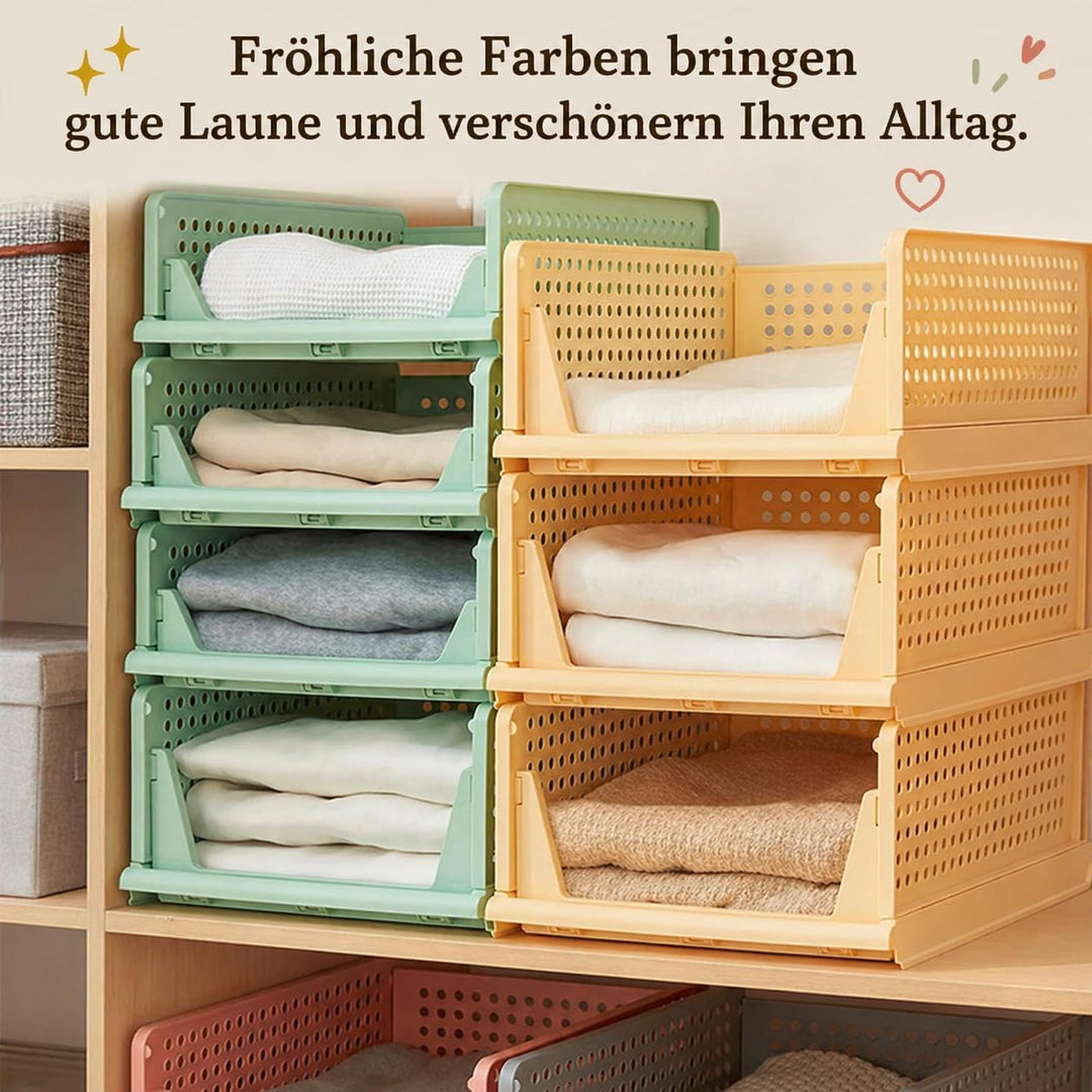 RMAN 4 Stck Kleiderschrank Organizer Schubladenbox Stapelbare Schrank   techstudio.ch