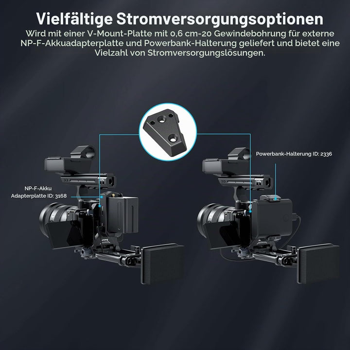 SMALLRIG V-Mount Battery Plate, V-Lock-Akku Mounting Plate mit Schnellwechselplatte für Arca, Brustp