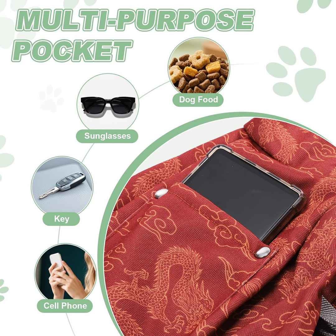 QUARKZMAN Hundetrage Für Kleine Hunde Und Katzen Bis Zu 16.5 Lbs Atmungsaktives Material Mit Tasche