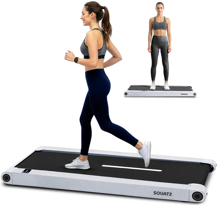 Squatz 2 in 1 Walking Pad- mit Vibration, Laufband für Zuhause, 6 km/h, mit APP & Bluetooth, Unter-d