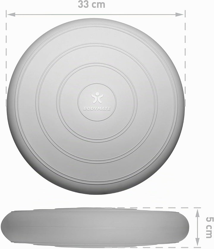 BODYMATE Ballsitzkissen COMFORT inkl. Pumpe 33cm Durchmesser - Balance-Kissen, Sitzballkissen, Luftk