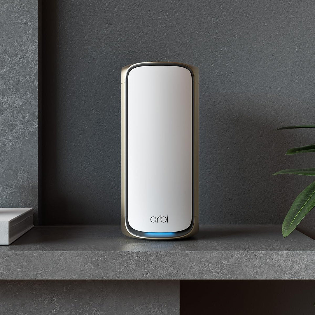 NETGEAR Orbi 970-Serie Quad-Band WiFi 7-Mesh-Zusatzsatellit (RBE970) - kompatibel mit Orbi RBE962S u