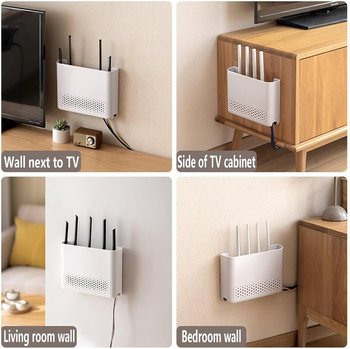 Kabellos WiFi Router Aufbewahrung Boxen Kabel Draht Halterung Wand Behang Stecker Brett Aufbewahrung