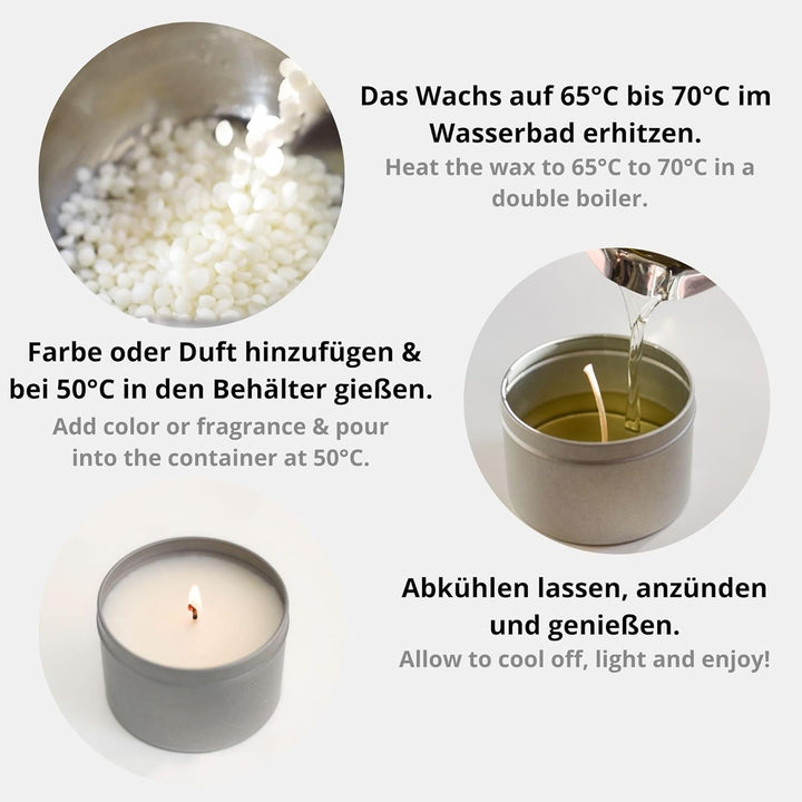 Sojawachs für Kerzen 20kg Pastillen NatureWax® C-310 Kerzen giessen Naturwachs