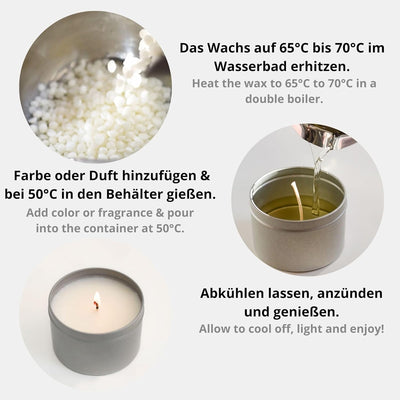 Sojawachs für Kerzen 20kg Pastillen NatureWax® C-310 Kerzen giessen Naturwachs