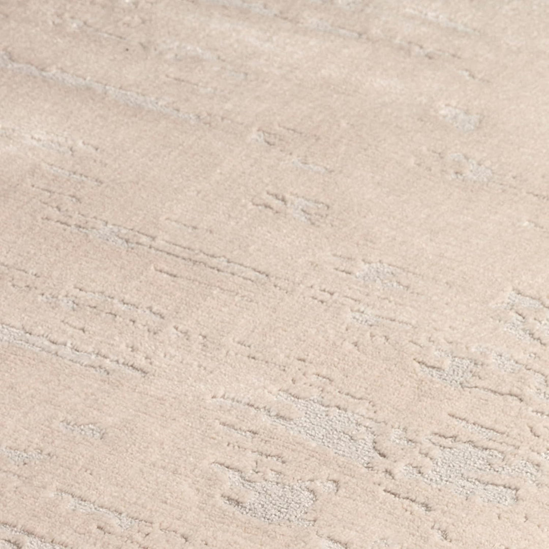 Rund Kurzflor Teppich Wohnzimmer Beige 120 cm, Moderner Super Soft Kurzflor Teppich 120 x 120 cm Bei