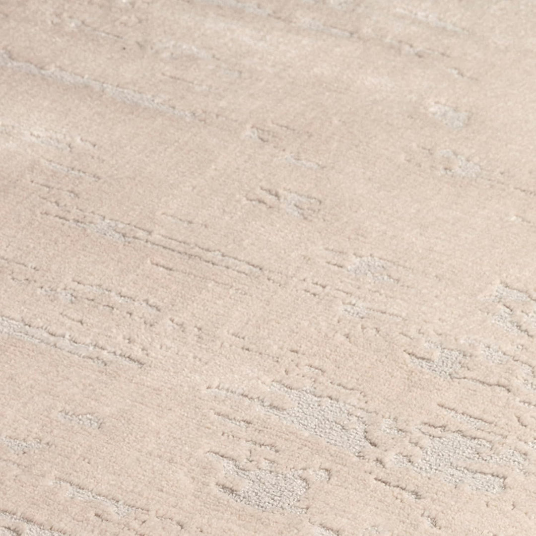 Rund Kurzflor Teppich Wohnzimmer Beige 120 cm, Moderner Super Soft Kurzflor Teppich 120 x 120 cm Bei
