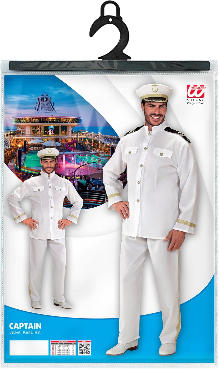 W WIDMANN MILANO Party Fashion - Kostüm Marine Kapitän, Seemann, Matrose, Captain, Faschingskostüme,