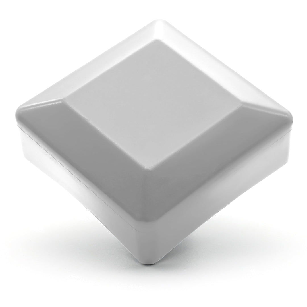 Enkotrade 10 Stück Zaunkappen Weiss für Aussenmass 80x80mm, Rohrkappen aus hochwertigem Kunststoff,