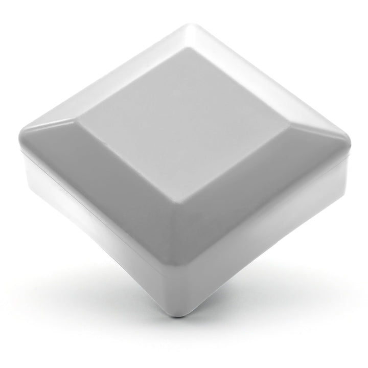 Enkotrade 10 Stück Zaunkappen Weiss für Aussenmass 80x80mm, Rohrkappen aus hochwertigem Kunststoff,