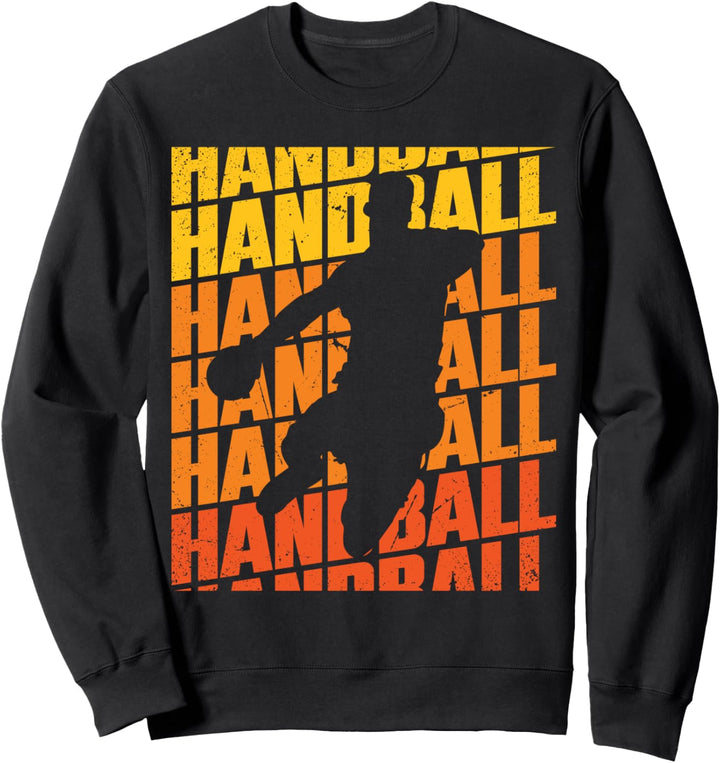 Handball Retro Handballer Handballsport für Handballspieler Sweatshirt