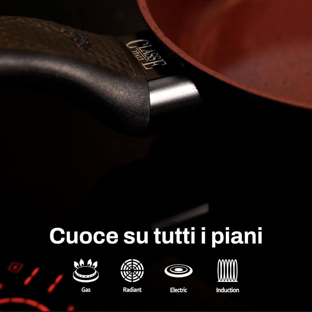 CLASSE ITALY, Pfannen-Set, 13 Stück, PFAS-frei, Antihaftbeschichtung, 5-lagig, ohne PTFE, PFOA, 100