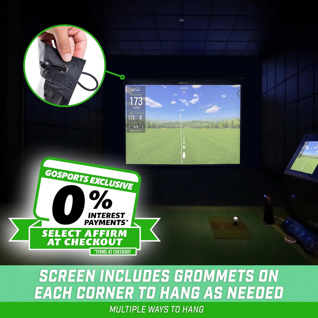 GoSports Golf Simulator Impact Screen - Choose Size Grösse: 3 m, Grösse: 3 m
