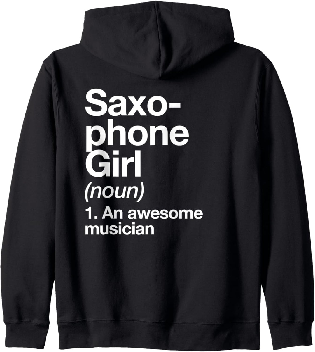 Saxophon Girl Definition Funny Musician Orchestra Band Kapuzenjacke