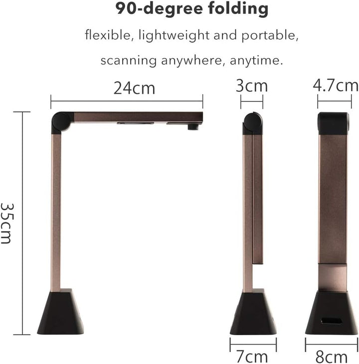 Tragbare Scanner Dokumentenscanner : Tragbarer HD-Overhead-Scanner A3, mehrsprachige OCR-USB-Dokumen