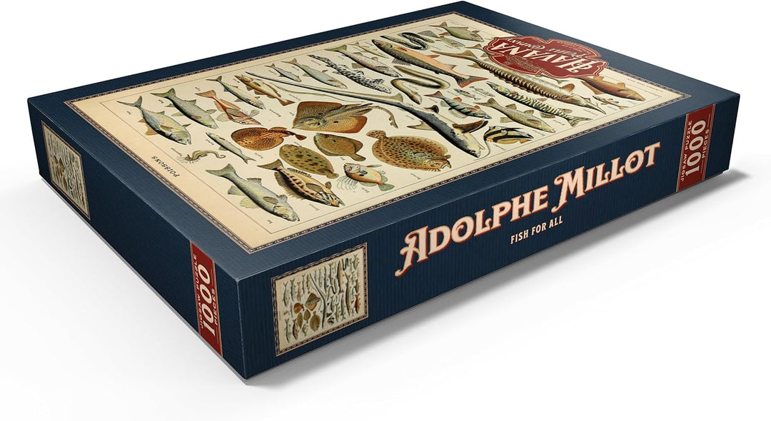 Fisch für alle, Vintage Art Poster, Adolphe Millot - Premium 1000 Teile Puzzle - MyPuzzle Sonderkoll