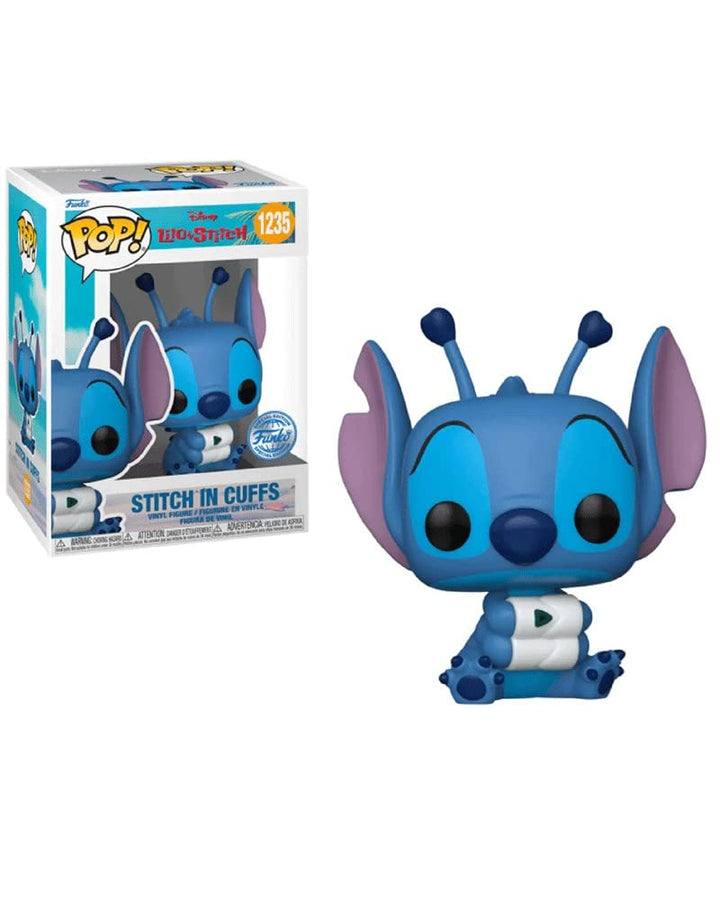 Funko Lilo & Stitch Pop! Disney Vinyl Figur Stitch in Cuffs, 9 cm