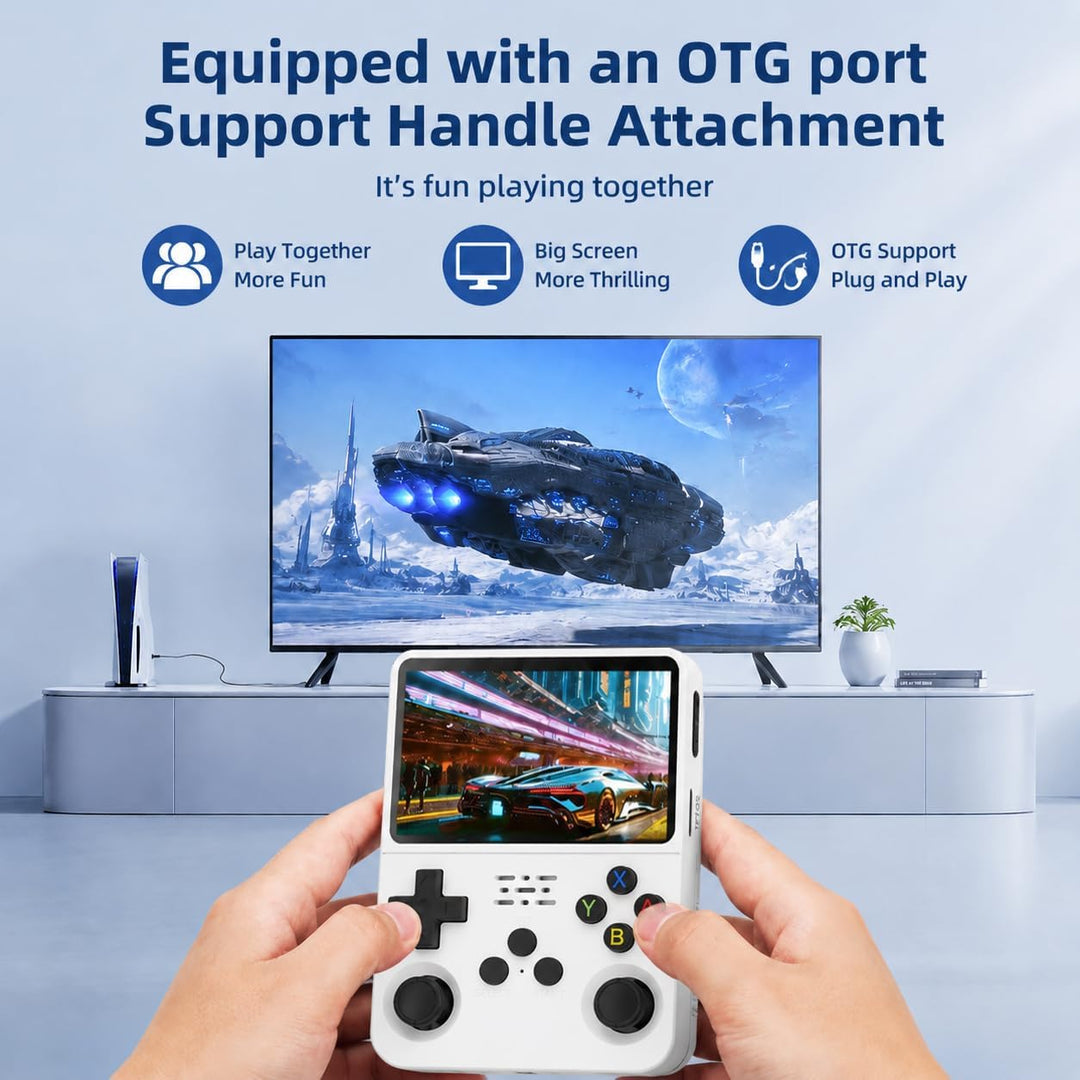 Anbernic RG351M Handheld Spielkonsole WiFi/Bluetooth, Retro Konsole mit 64G TF Card 2500 Spiele, RK3