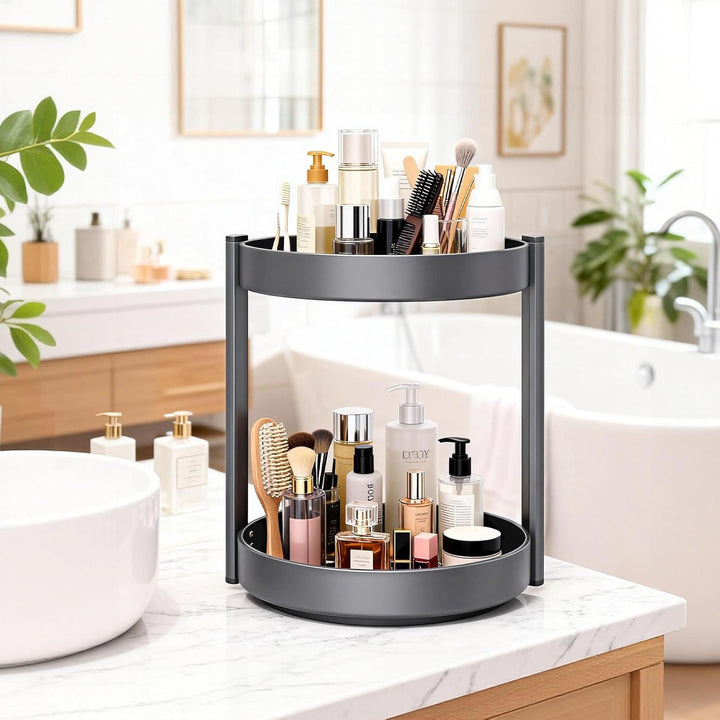 Küche Organizer Drehteller Kohlenstoffstahl, 26cm Küchenschrank Drehteller Organizer, Grosse Kapazit