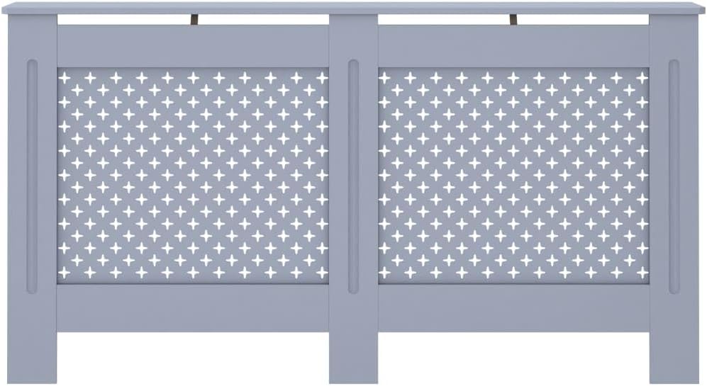 Wohnzimmer Heizkörperabdeckung 152x19x81.5 cm MDF Heizkörper Verkleidung Abdeckung Dekorative Wabenm