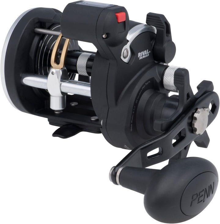PENN Rival Level Wind Multirolle für Boote und Kajaks – Hochleistungs-Salzwasserrolle für Dorsch, Ba