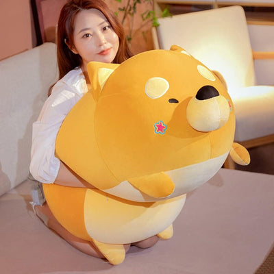 Shiba Inu Plüschtier, 60cm Süsses Hund Shiba Inu Plushie Kuscheltier Stofftier Weiches Plüschkissen