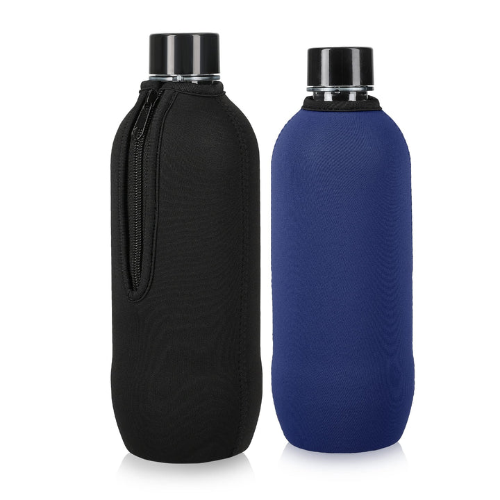 kwmobile 2x Schutzhülle kompatibel mit SodaStream Glasflasche - Neopren Hülle - Flaschen Kühler für
