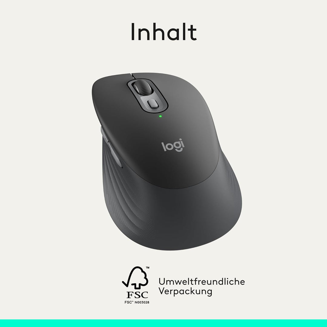 Logitech Signature Comfort M840 L Wireless Mouse ist eine Bluetooth-Maus mit geräuscharmen Klicks, S