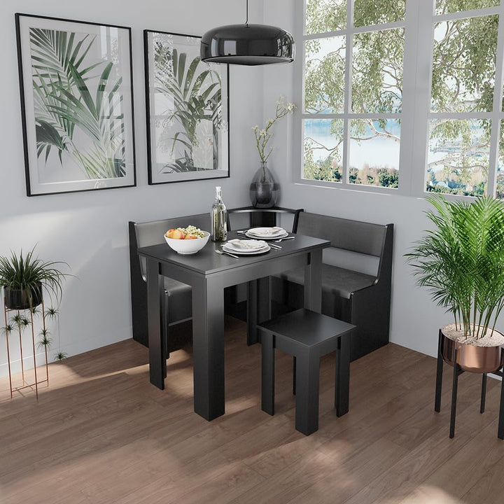 Vicco Esszimmer-Bank Roman, Bank für die Essecke, Schwarz, 76.6 x 41.5 cm Schwarz Bank 77 cm, Schwar