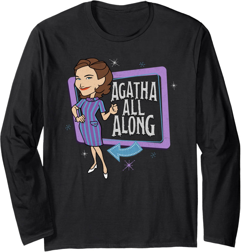 Marvel WandaVision Agatha All Along Retro Langarmshirt