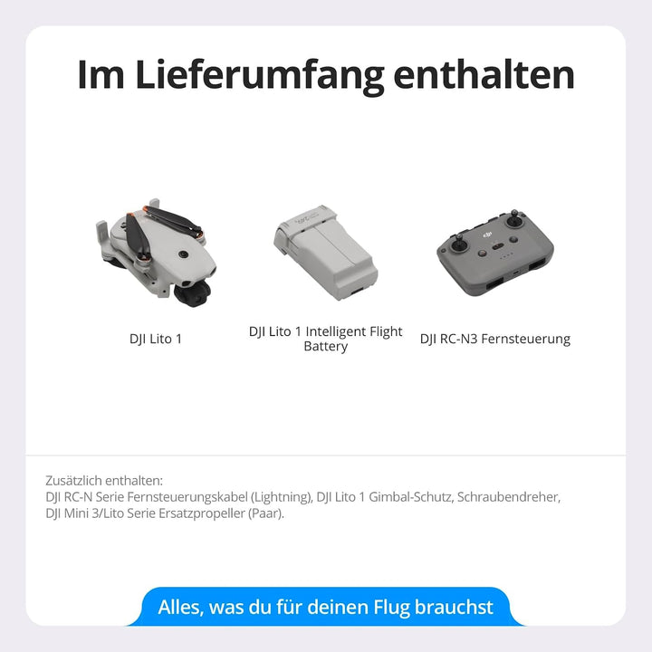 DJI Neo 2 Fly More Combo Bundle (nur Drohne), 3 Akkus 4K Drohne, Start und Landung auf der Handfläch
