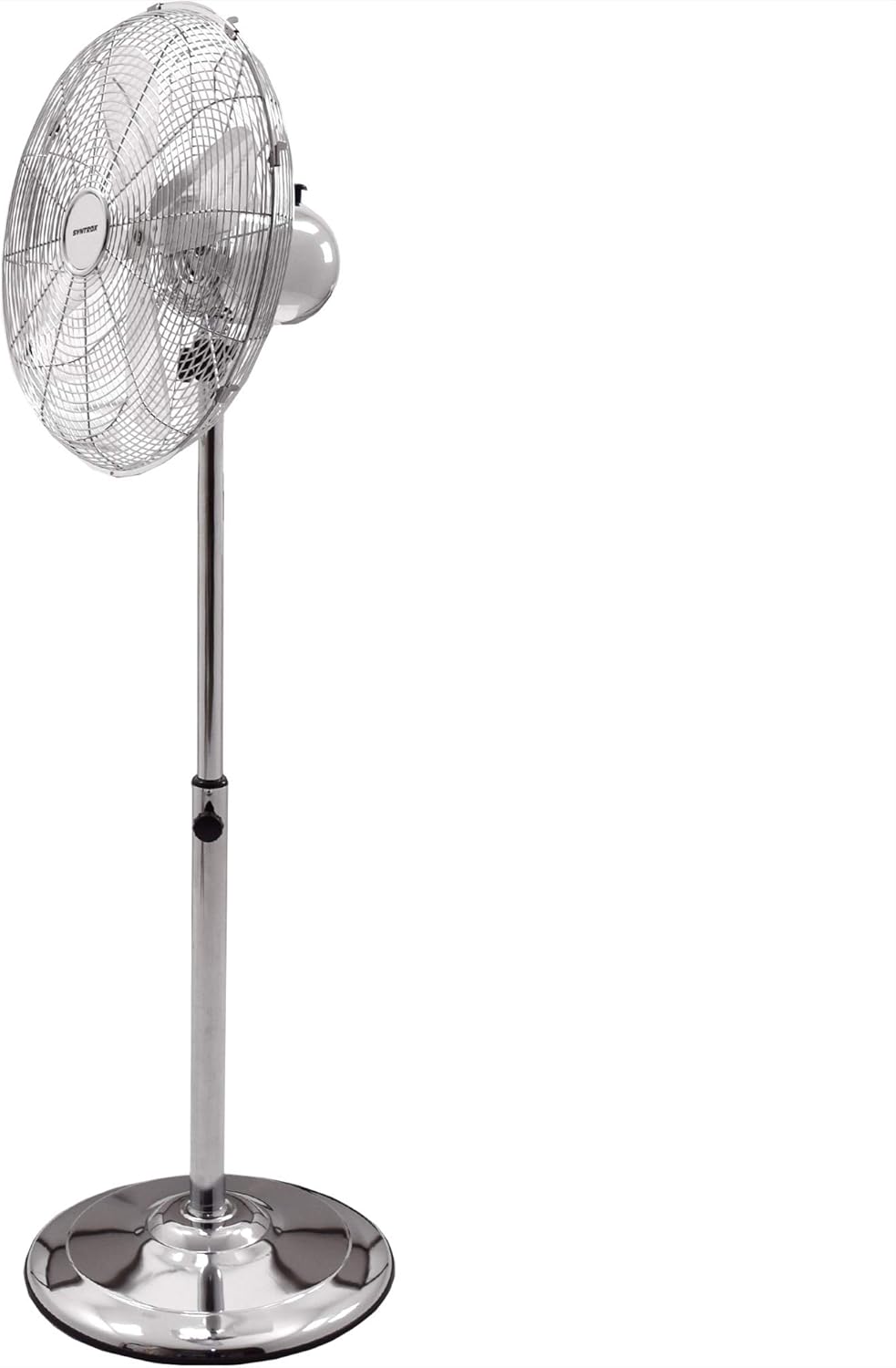 Syntrox Germany SVT-50W Chrome Retro Ventilator mit Oszillation Axialventilator Standventilator Wind
