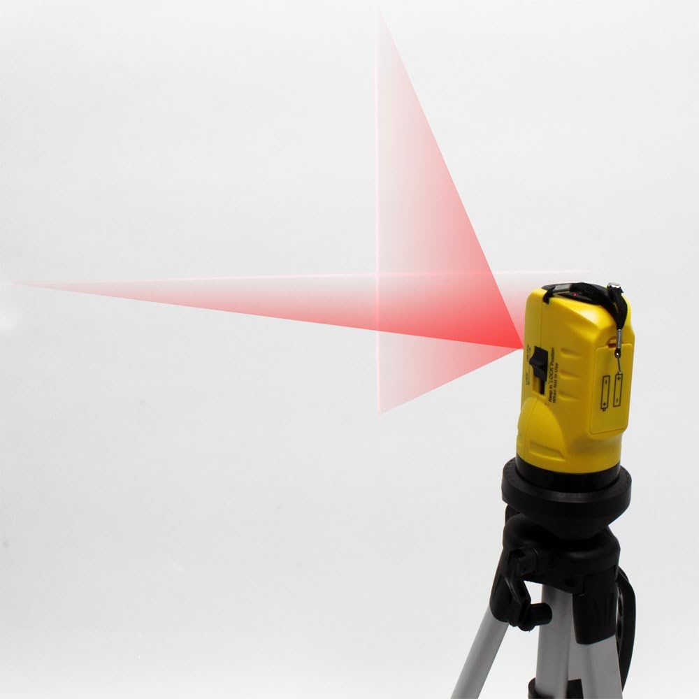 Wiltec Kreuzlinienlaser selbstnivellierend mit Stativ 1,2 m, ±0,5 mm/m genau, Rotationslaser zum Ver