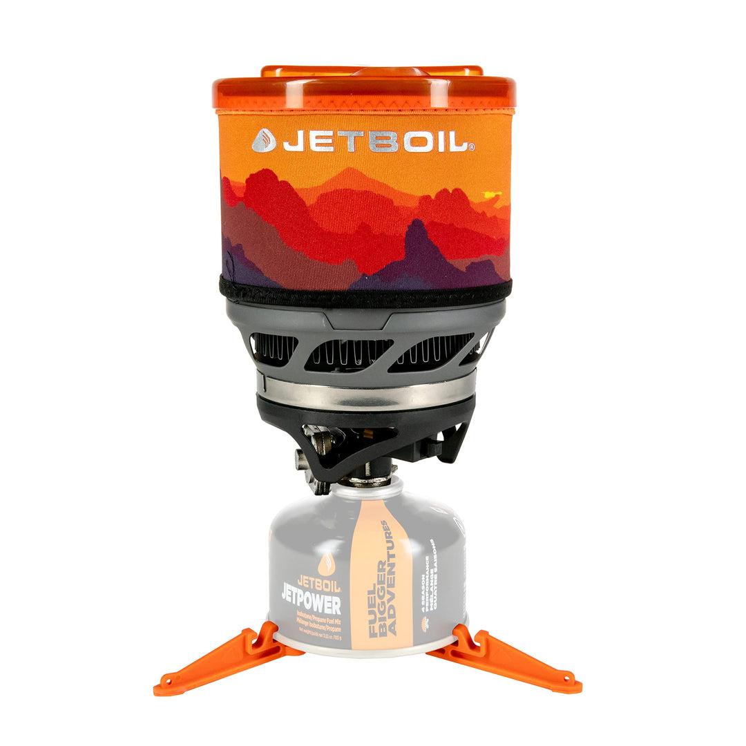 Jetboil MiniMo Camping- und Rucksackkochsystem mit einstellbarer Wärmekontrolle Sunset, Sunset