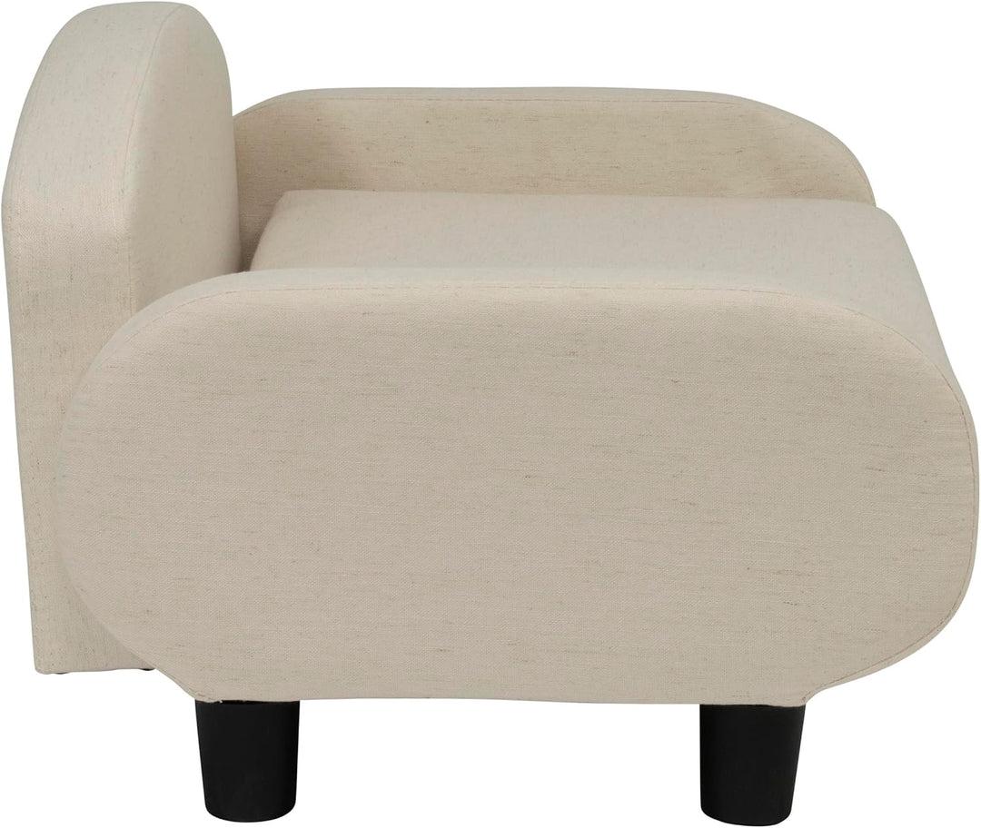 Paws &amp; Purrs Modernes Haustier-Sofa, 80 cm breit, niedrige Rückenlehne, mit abnehmbarem Matratzenbez
