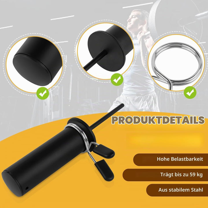 Gym Pin Extender mit 1 x Spring Clip, Gympin Weight Stack, Gym Pin für Zusatzgewicht, Durchmesser 8