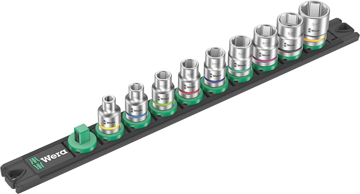 Wera 05005450001 Nuss-Magnetleiste B Imperial 1, Zyklop Steckschlüsseleinsatz-Satz, 3/8"-Antrieb, zö