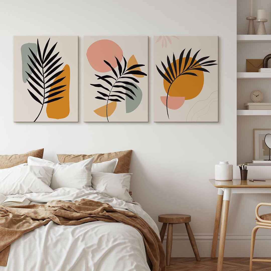 Muralo - Wandbilder Set - Leinwand Bilder Set Aufhängefertig - Bilder für Wohnzimmer Schlafzimmer -