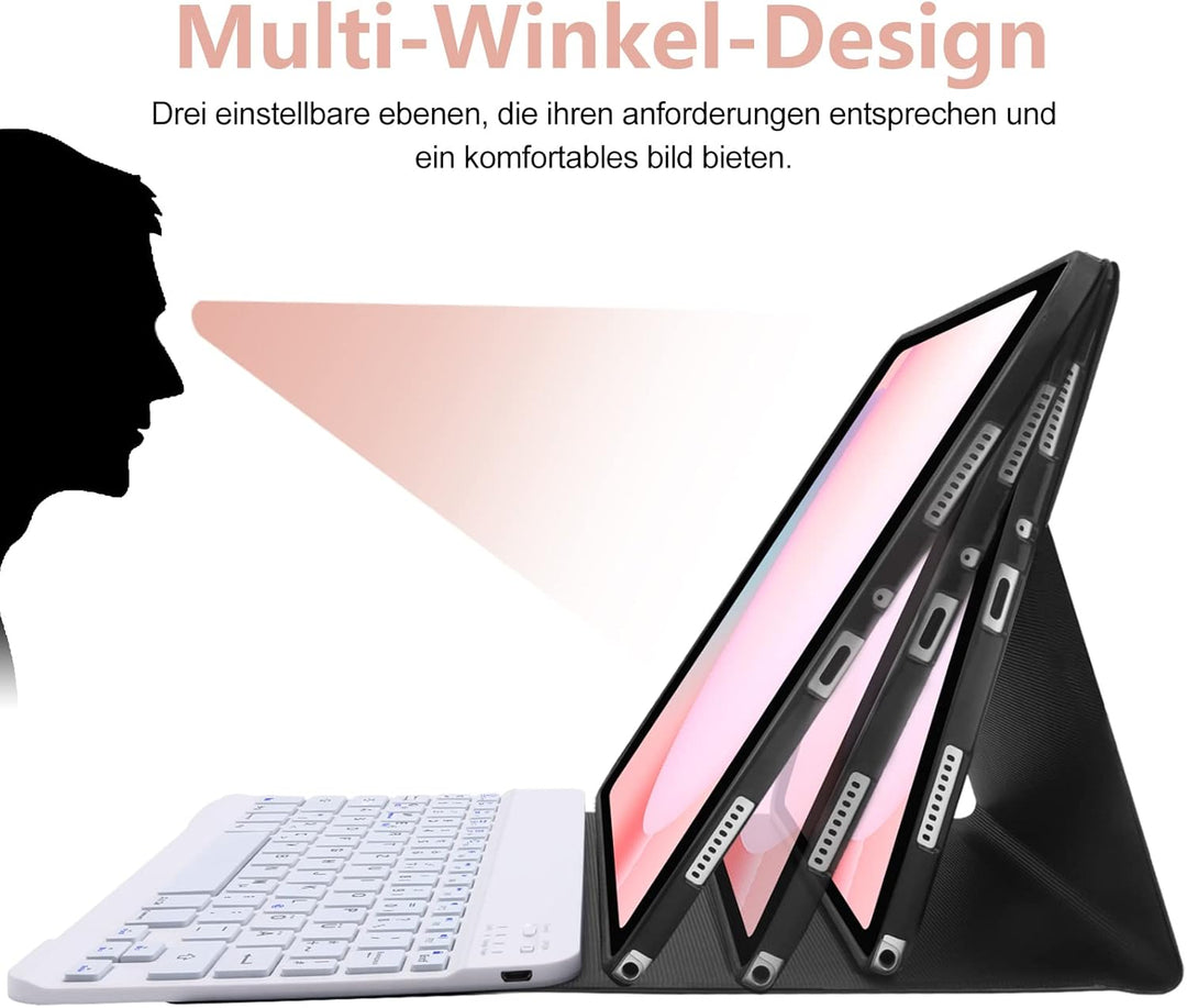 Tastatur für Samsung Galaxy Tab S9FE/S10FE 10.9", Hülle Tastatur Galaxy Tab S9/S10FE 2025 con Touchp