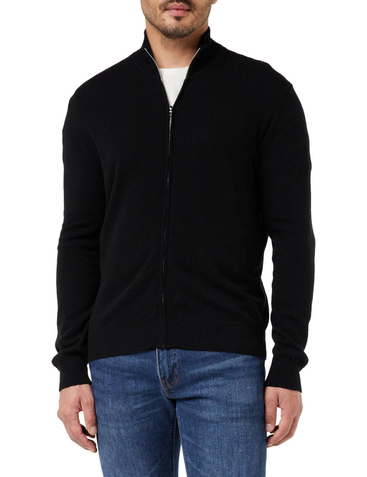 United Colors of Benetton Herren Strickjacke L Schwarz 100, L Schwarz 100