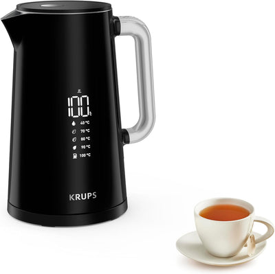 Krups BW8018 Smart'n Light Elektrischer Wasserkocher | Temperatureinstellung | Tee | Digitalanzeige