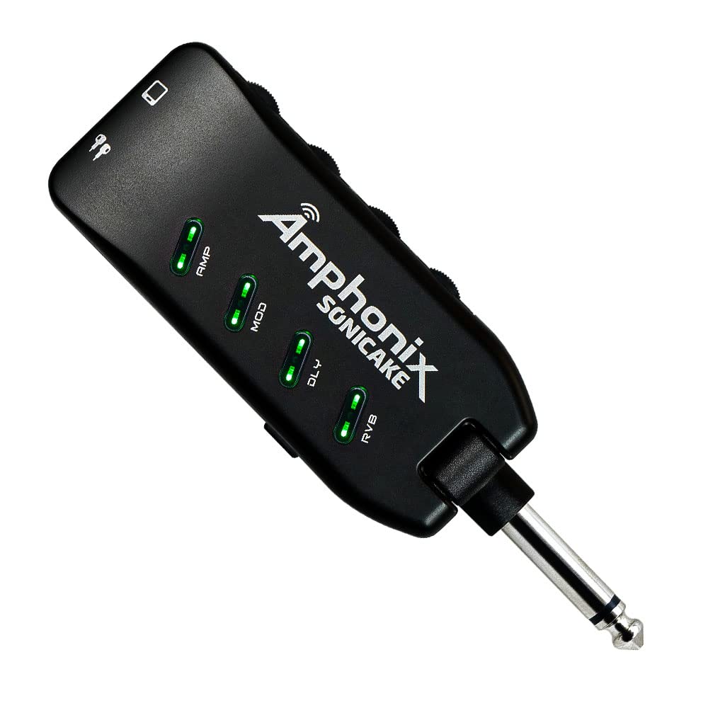 SONICAKE Mini Gitarre Kopfhörer Verstärker Bluetooth Multi-Effekte Plug-In USB aufladbar Portable Am