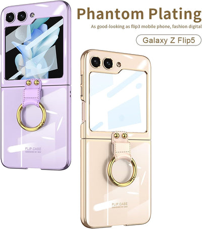 CeeEee Hülle für Samsung Z Flip 5 Transparent Handyhülle Stossfest Dünn Klappbar Case für Galaxy Z F