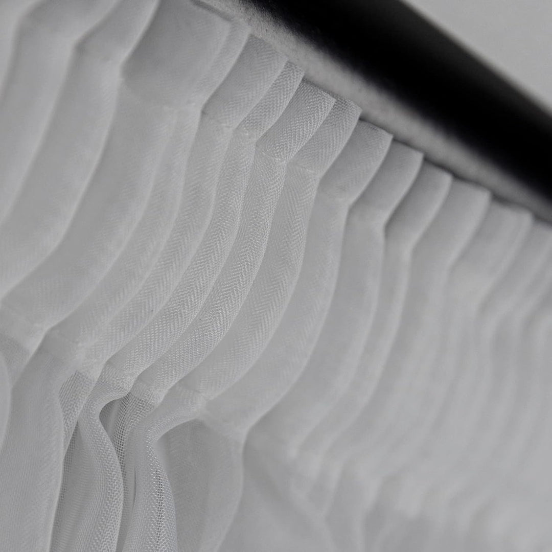 NATUR FUTURE Gardinen Vorhang Store Webstore halbtransparent mit Kräuselband und Bleibandabschluss W